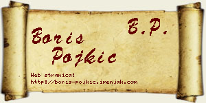 Boris Pojkić vizit kartica